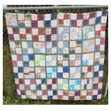 Quilt hand tied rough