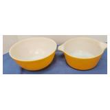 2 Orange Bowls Pyrex