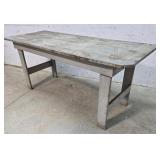 Farm table old blue paint 59"23"26"
