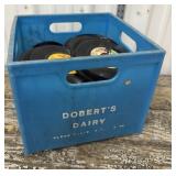 Dobertï¿½s Dairy crate full of 45ï¿½s