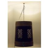 Mid Century Spanish Revival Metal Hanging Swag