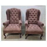 Pair queen and wing back chairs - clean