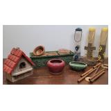 Box - plant pots, birdhouse, feeders, folk art