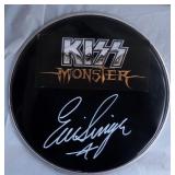 KISS Drummer Eric Singer Autographed Drum Head