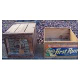 Vintage Cranberries & Grapes Wooden Crates