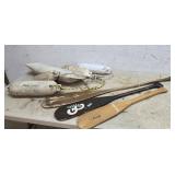 Canoe paddles, bumpers