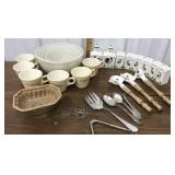 Fire king bowl set, ceramic spice set,, flatware,