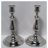 Vintage Pair Kirk Stieff DuPont Pewter Candle