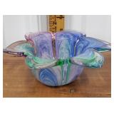 Art Glass multicolor dish