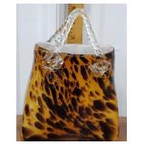 Beautiful Tortoise (Murano?) Art Glass Handbag