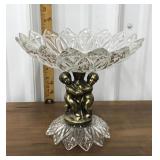 MCM federal glass Hollywood regency style