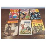 6 comic books - Zorro, Tarzan, The lone ranger,