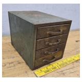 Tin 4 drawer parts cabinet