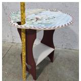 Painted drop leaf stand