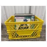 Crate of records mixed genres
