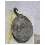 Large wood pulley