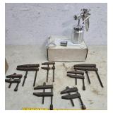 Clamps, spray gun