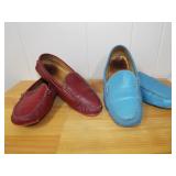 Lands End leather driving loafers, size 7. Dark