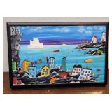 Whimsical Cara Kansala folksy art - Newfoundland