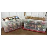 2 totes full of Christmas ornaments