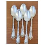 5 sterling silver teaspoons