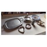 Seven pieces silver plate