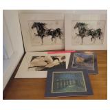 5pcs Ready to go in the frame matted art -