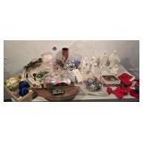 Christmas, nativity, bulbs, etc tub with lid