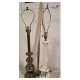 Brass and marble table lamps (1 Stiffel)