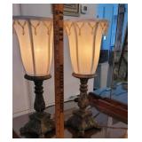 Pair (2) decorative accent lamps