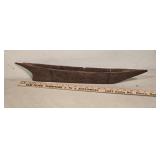 Carved wood boat