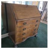 Claw and ball drop front Walnut desk