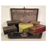 Document boxes and trunk  all tin  B