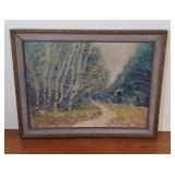 1920 W.R. McKinney Ithaca NY Lovers Lane painting