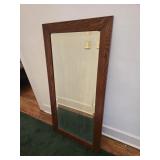 Oak beveled mirror 24"46"