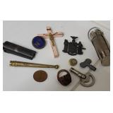 Tinys - NY police? Pin, marbles match holder, etc