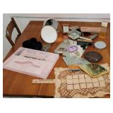 Box - rosary, hand fans, pinking shears, etc