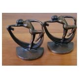 Pr bronze Art nouveau bookends