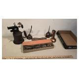 Torch, soldering iron, oil cans