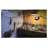 Contents of workbench and wall