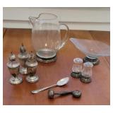 Box misc sterling silver - salt and peppers,