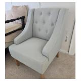 Upholstered Tufted Swoop Arm chair 5 of 5