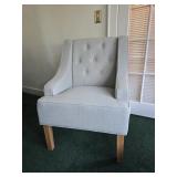 Upholstered Tufted Swoop Arm chair 3 of 5