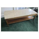 Marble top coffee table 44"19"14" marble is