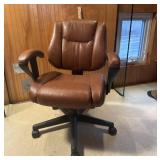 Swivel Leather office chair some wear