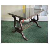 Lyre base end table 26"18"18"