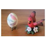 2 red cardinals - Lenox and egg
