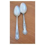 2 sterling silver teaspoons