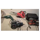 Sanders, saw, drill