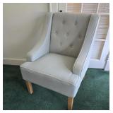 Upholstered Tufted Swoop Arm chair 1 of 5
